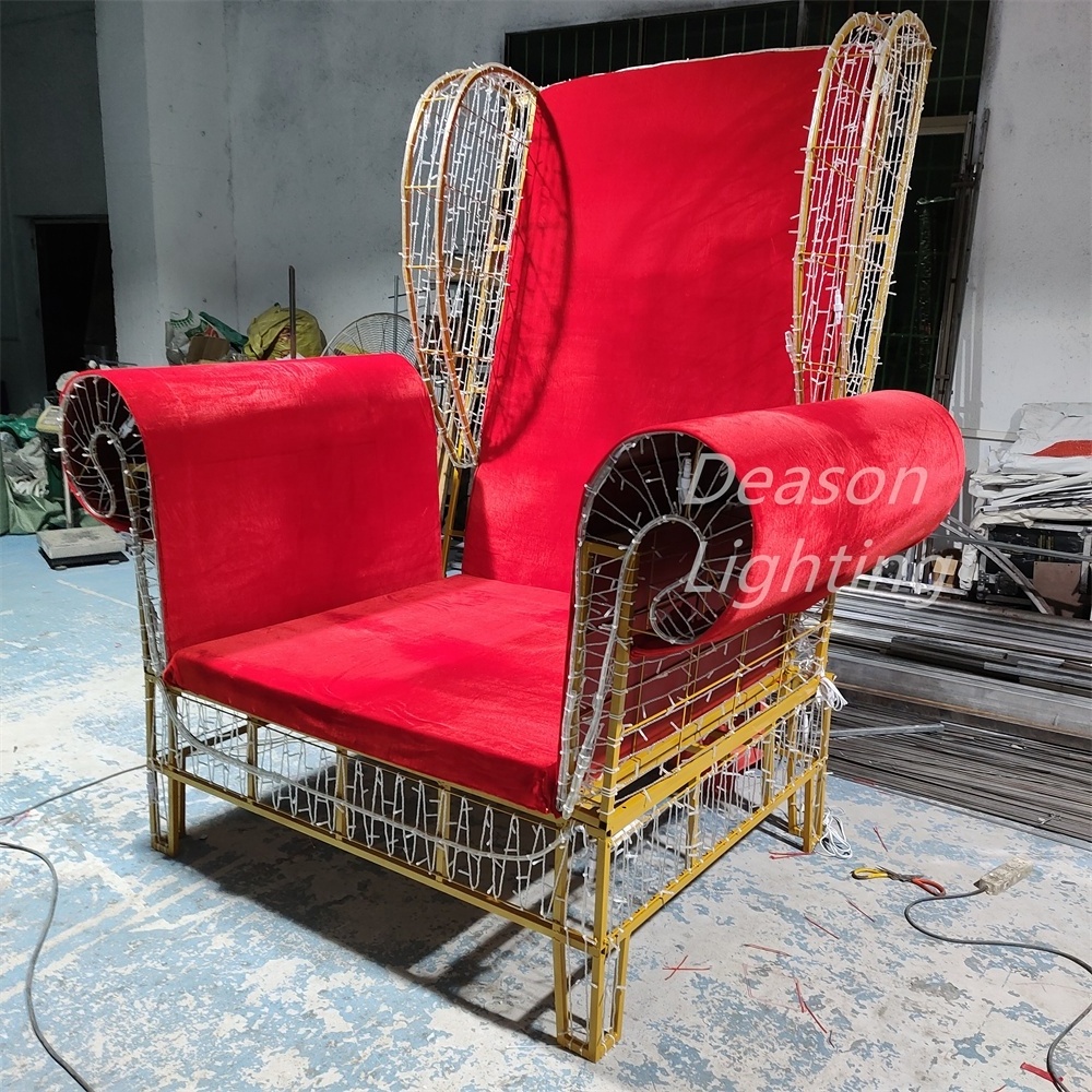 Giant christmas decorations santa throne chair