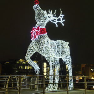 large lighted reindeer christmas decoration