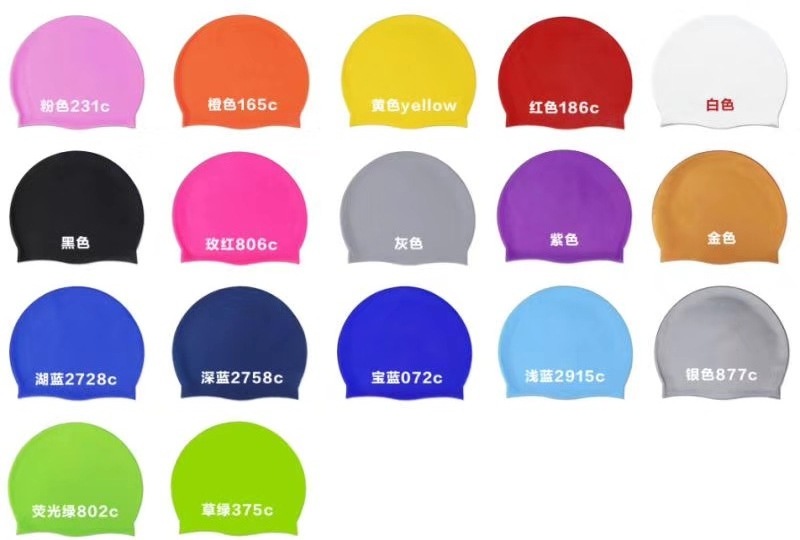 2021 new style high quality latex silicone swimming cap for man women