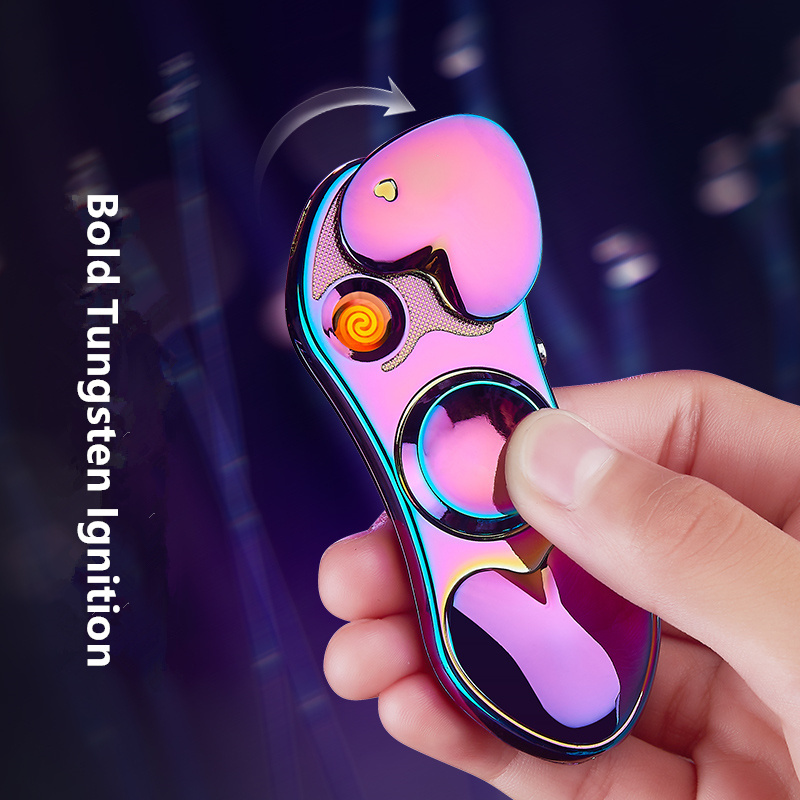 DEBANG Electronic fingertip spinner USB Rechargeable lighter Best Present for Christmas