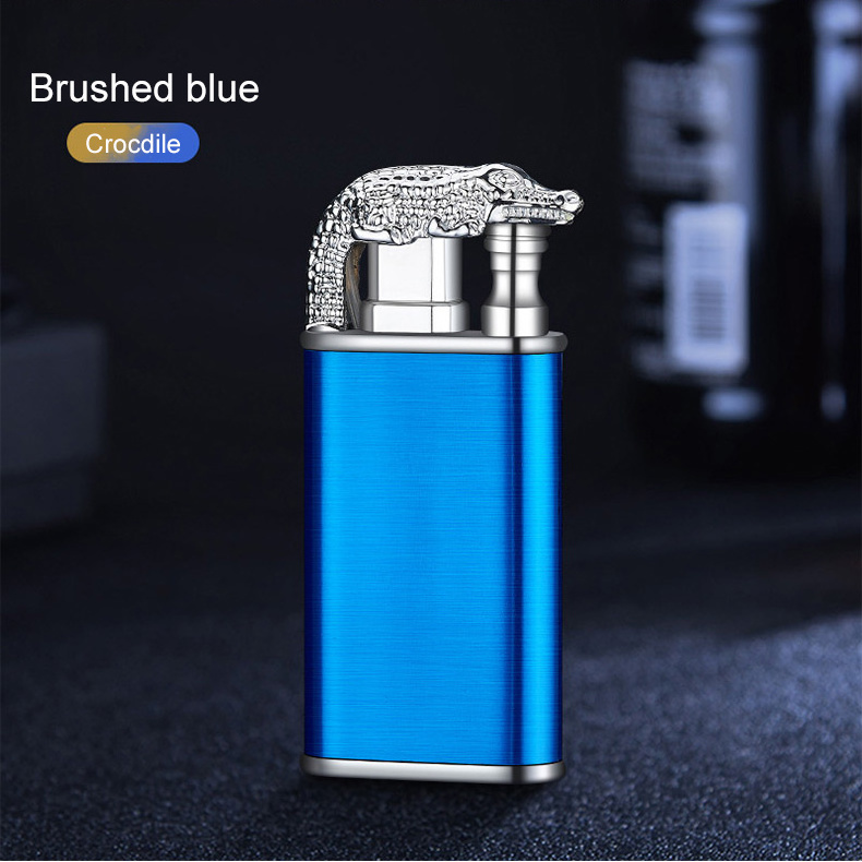 Db-1246 Magic Lighter Gas Refilling Metal OEM Style Material Origin Cigarette Dual Flame Lighter