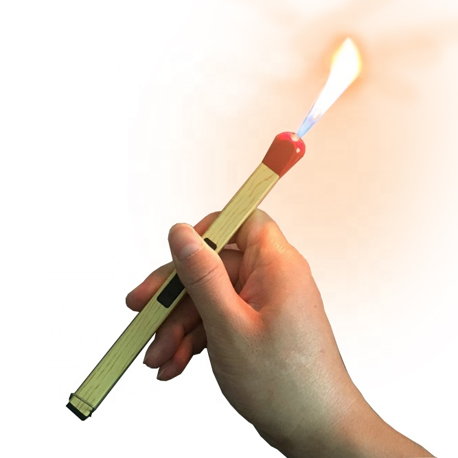 DEBANG Cheap Metal Matchstick Shape Butane Gas Refillable BBQ Kitchen Flame Lighter