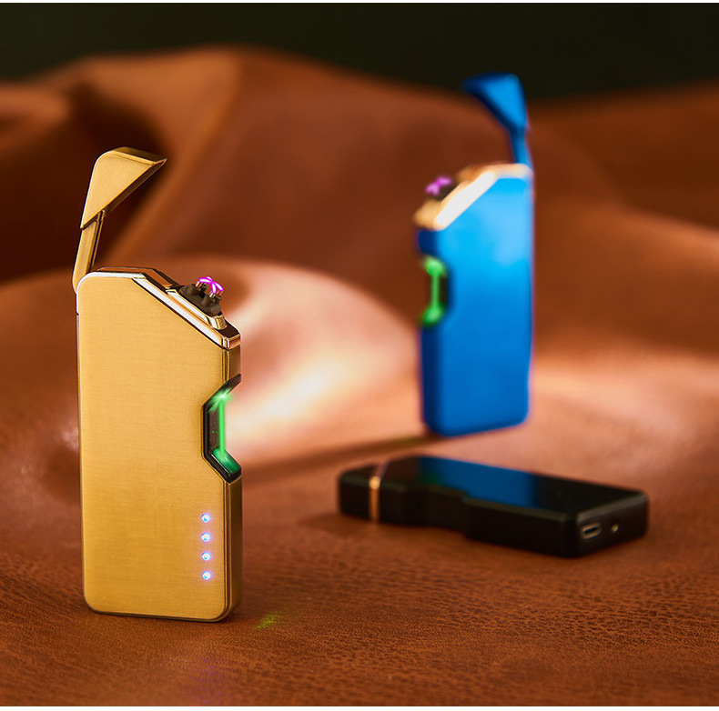 DEBANG Custom Logo New Style Usb Charged Rechargeable USB Lighter, Electronic Dual Arc Lighter For Smoking