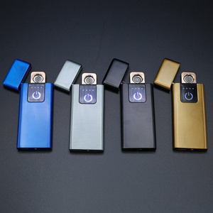 Debang  USB Rechargeable Windproof Flameless  Lighter Cigarette Lighter Touch Induction Double Side Lighter