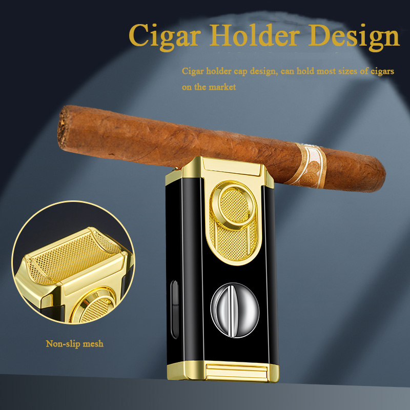 2024 DEBANG The newly developed new product multifunctional triple fire cigar cutter lighter lighter torch cigar lighter