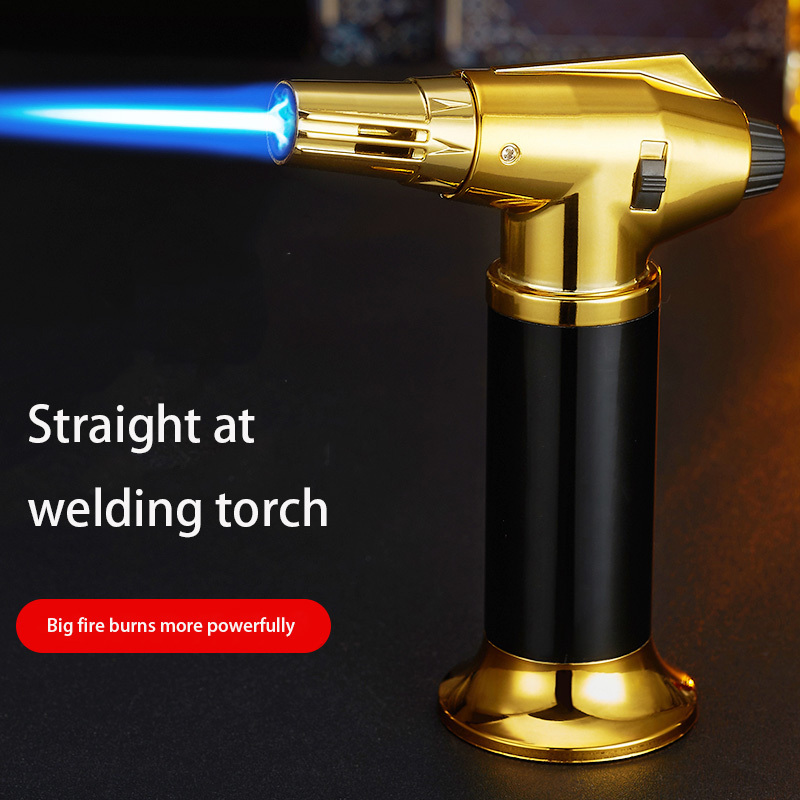 Newest hot sell straight welding torch strong and straight blue torch flame lighter for cigars