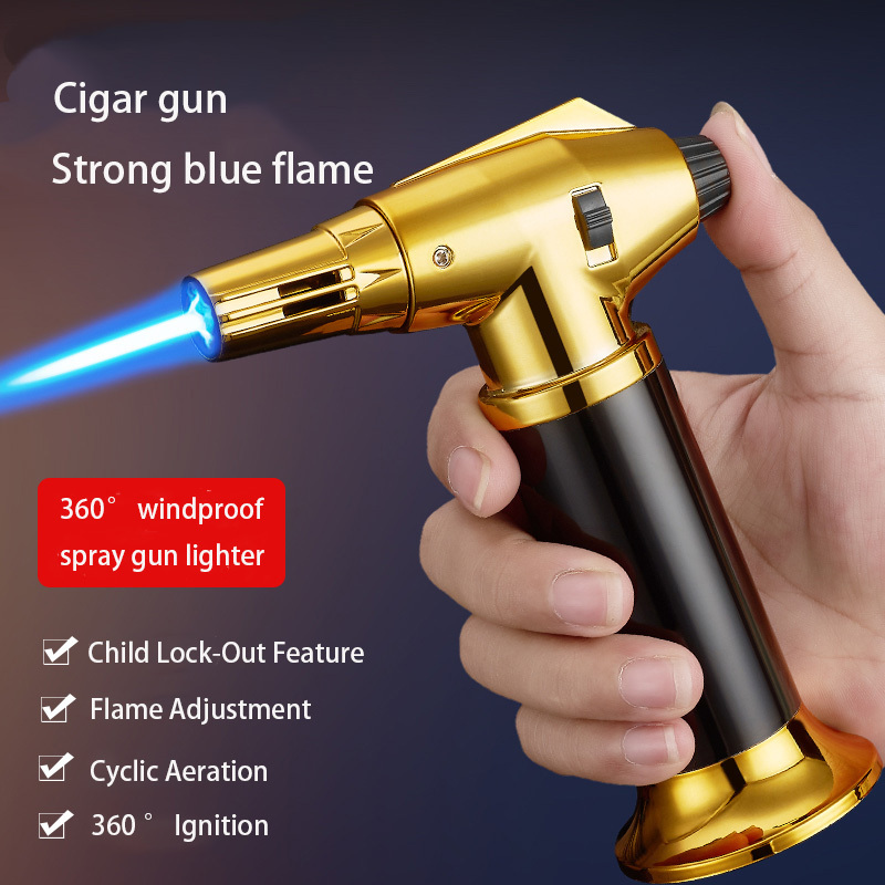 Newest hot sell straight welding torch strong and straight blue torch flame lighter for cigars