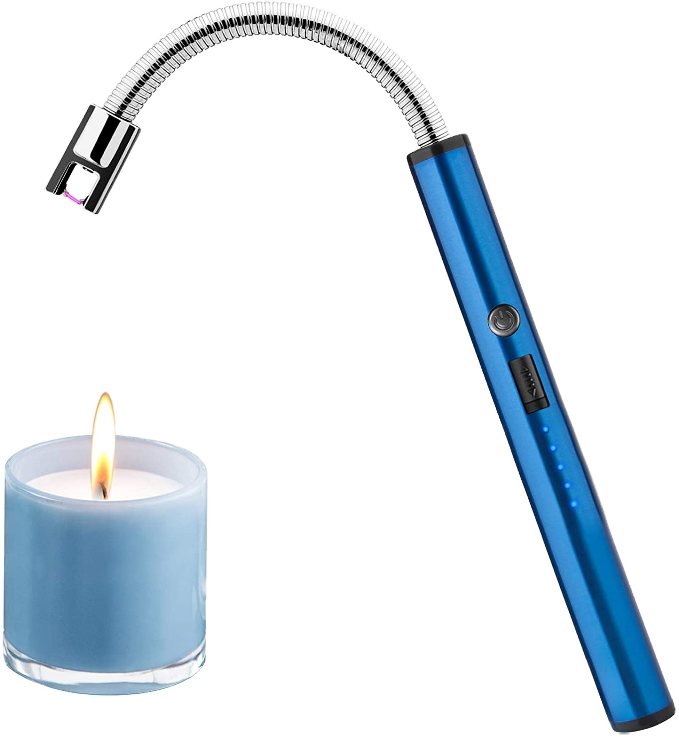 DEBANG hot upgraded USB Rechargeable with Battery Indicator 360 Long  Neck Windproof candle lighter