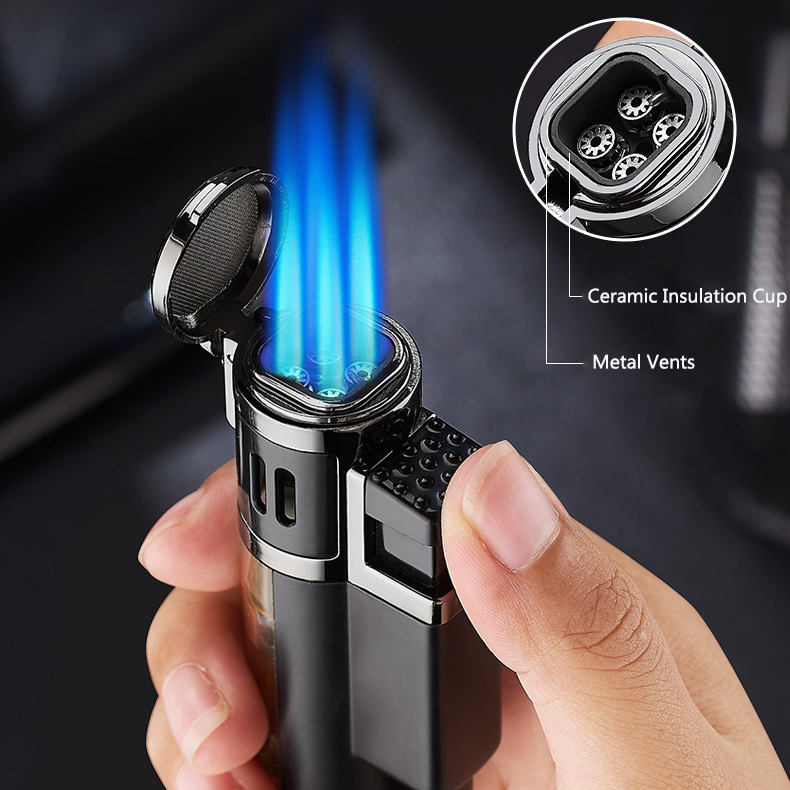 DEBANG Wholesales Rokok DEBANG Smoking Lighters Refillable Four Jet Cigar Torch