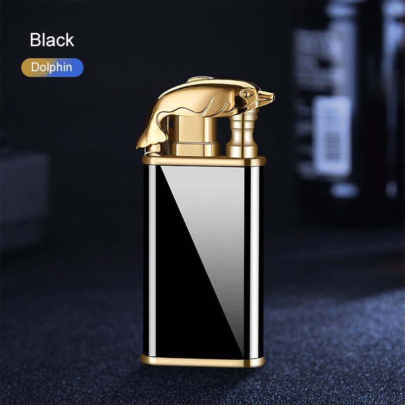 Db-1246 Magic Lighter Gas Refilling Metal OEM Style Material Origin Cigarette Dual Flame Lighter