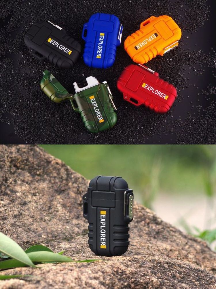 DEBANG Custom Waterproof   Windproof Cigarettes Arc Lighter Outdoor USB Lighter ForCamping BBQ