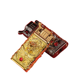 Debang Chinese style Dragon Model Double Flame Jet Torch gas Lighter