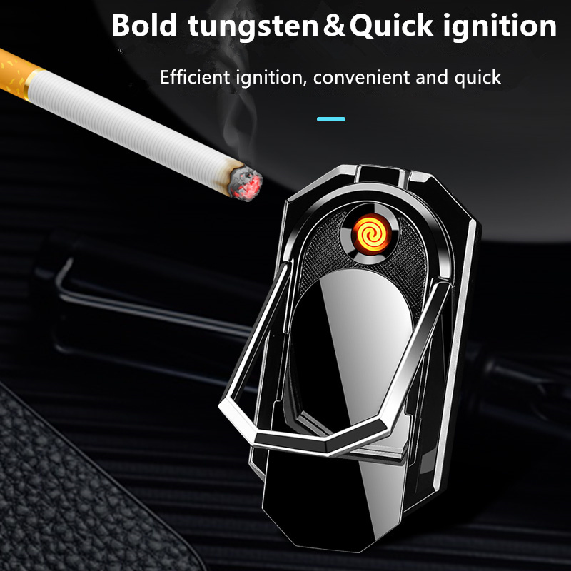 Debang Custom USB Coil Cigarette Lighter For Phone Stand Flameless USB Mobile Phone Holder rechargeable Lighter