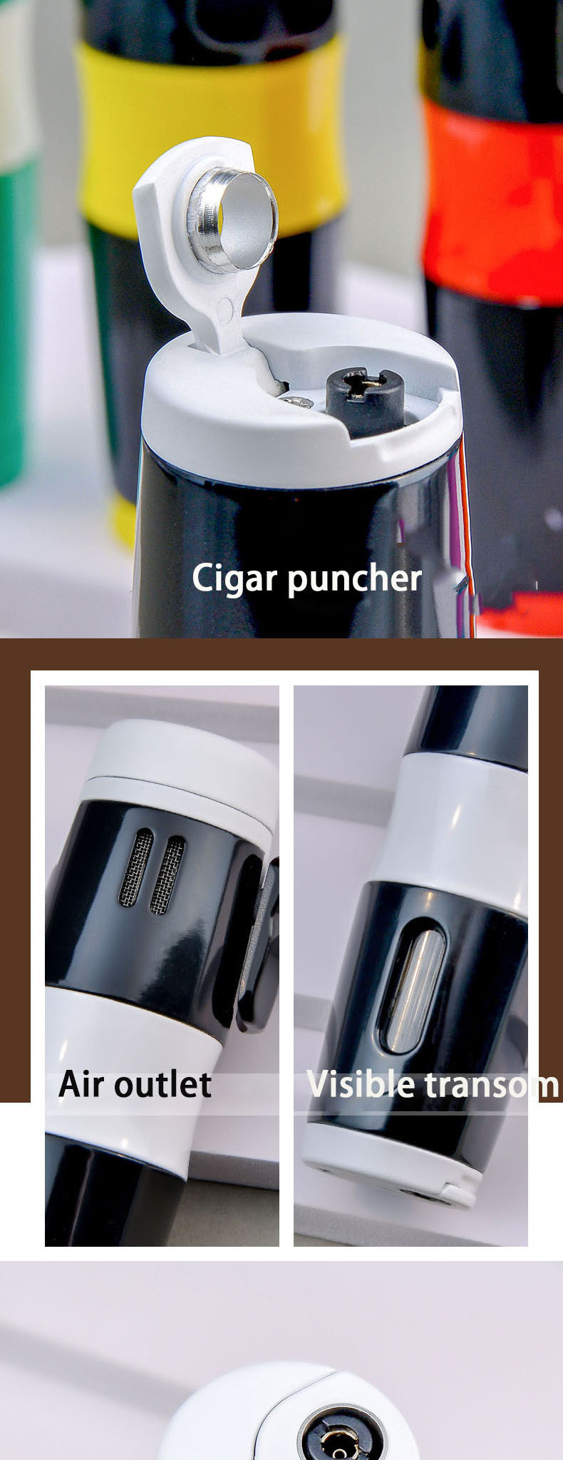 Cigar Lighter Windproof Lighter Three Fire  Torch Lighter