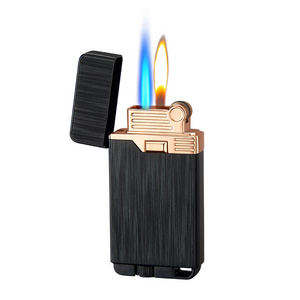 DEBANG Gas Double Switch Isqueiro Custom Lighter Encendedores Cigar Torch Lighter