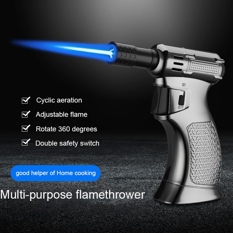 DB-1213 Multi-purpose spray gun lighter for cooking windproof gas refillable jet torch  kitchen lighter