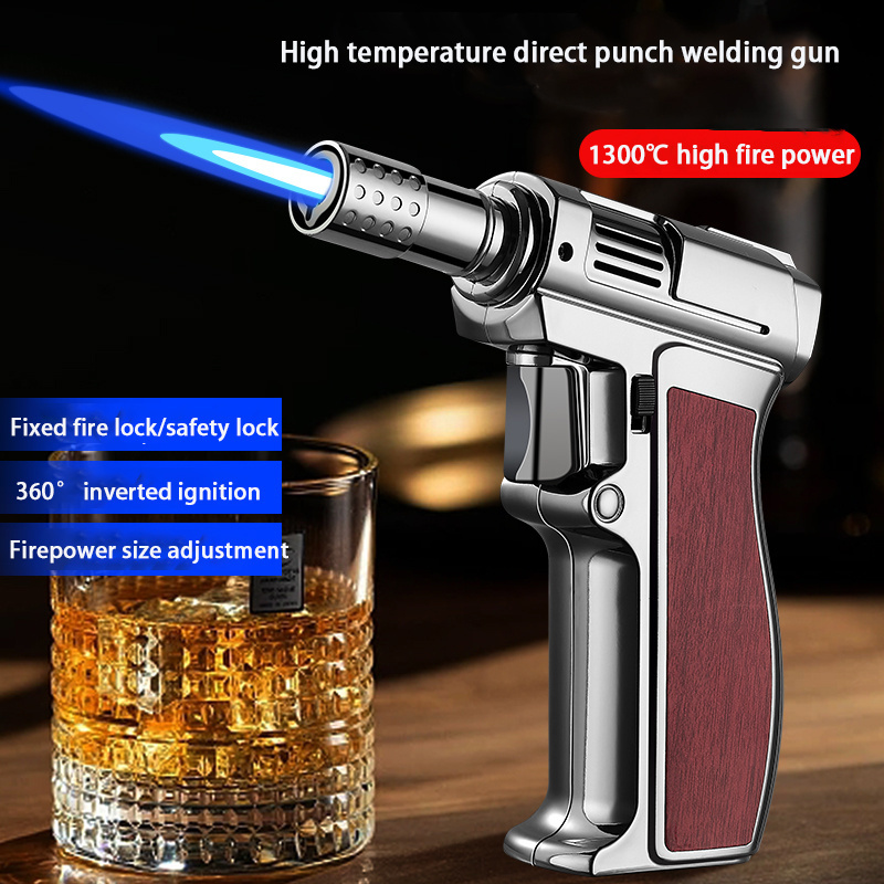 DEBANG Blow Torch Lighters Multi Utility Mini  Refillable Gas Lighter Single Jet Flame Windproof  Lighter