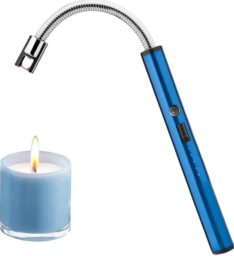 DEBANG Electric Lighter Rechargeable Arc USB Candle Lighters with LED Battery Display Flexible Neck Windproof Plasma