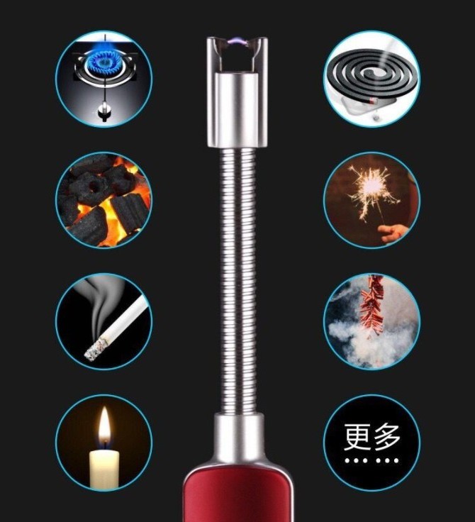 DB-2228  Kitchen  Lighter Electric Arc Rechargeable USB Flameless Grill Lighter Long for BBQ Camping