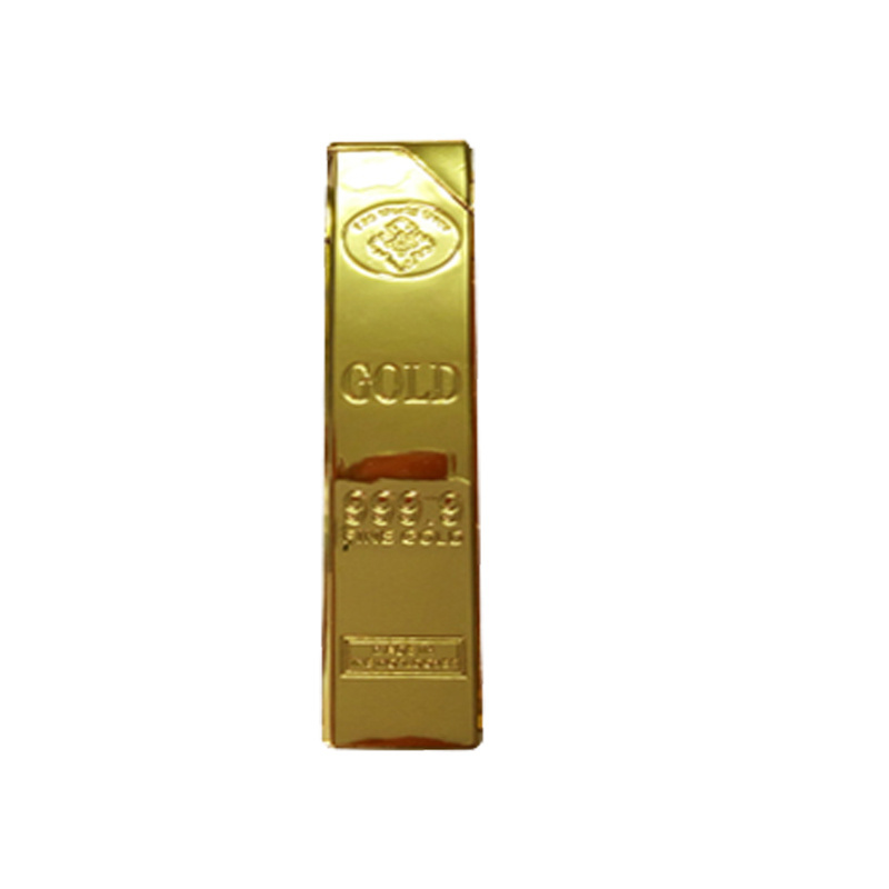 DB-766B Metal Long Slim Gold Bar Shape Lighter/ Gas Refillable Windproof Lighter/ Customized Cigarette Lighter