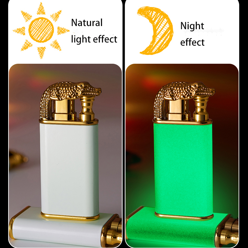 DEBANG torch lighter Dual Flame Cigarette Lighter Creative New Dragon Crocodile Design Windproof Gas Pipe Refillable Custom Logo