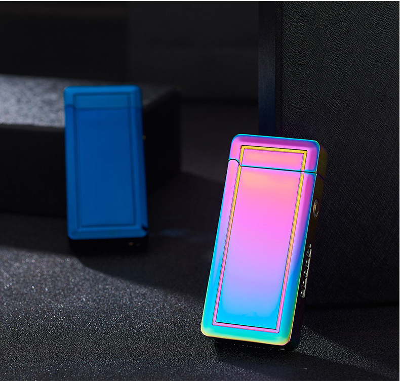 Electric Double Arc Lighter USB Plasma Rechargeable Lighter with LED Battery Indicator ,Can Igniter Cigar