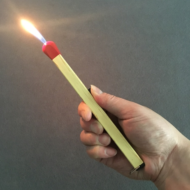 Wholesale Metal Matchstick Shape Long Candle Buane Gas Refillable BBQ Kitchen Flame Lighter