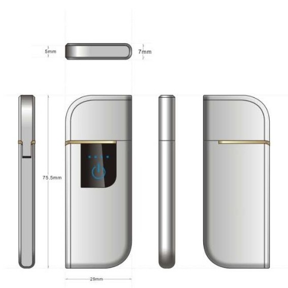 DB-176 Factory Wholesale Safety OEM USB Rechargeable Lighter  Creative Fingerprint  Touch Sensor  Lighter