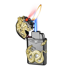 DEBANG 2024 New product portable Cigarette Lighter encendedores briquet with Dual Flame cool gadgets