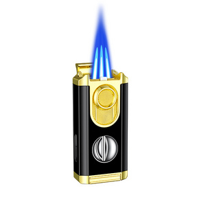 DEBANG cigar lighter 2024 New product cigar lighter triple flame jet torch lighter with lighter holder and cigar cutter