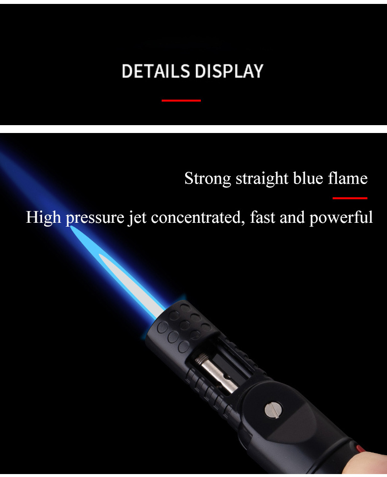 Jet Lighter Popular Design Pocket Size Wholesale High Quality blue Flame Butane Jet Torch Lighter