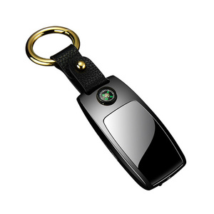 DB-2272B Multi-function windproof electric l key chain usb  lighter with compass andLED screen and Emergency light