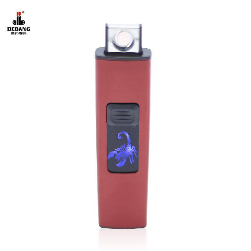 Promotion Slim USB lighter,Windproof Flameless Rechargeable LED LOGO Heat Coil Usb Charged Lighter