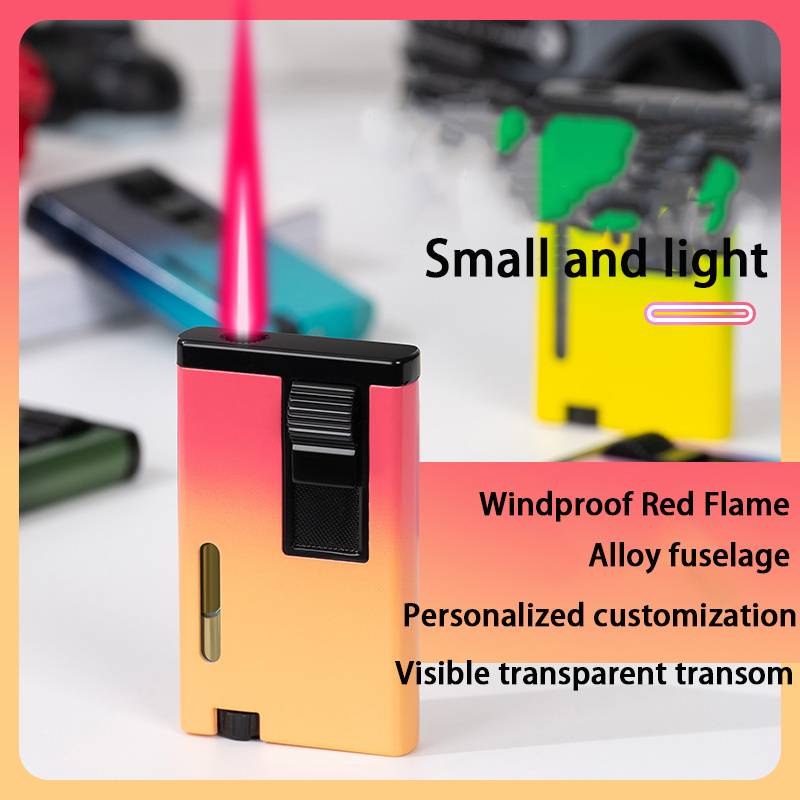 DEBANG New product red flame lighter refillable windproof torch lighter butane lighter