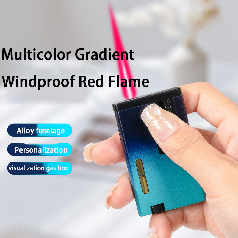 DEBANG New product red flame lighter refillable windproof torch lighter butane lighter