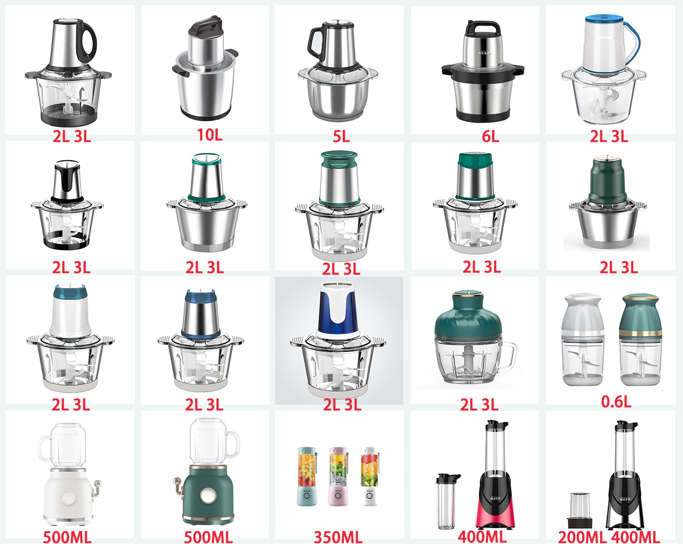 Hot Sell Cheap Factory Price Kitchen Food Meat Mincer Chopper Best Home Mini Stainless Steel 2l 3l Electric Meat Grinder