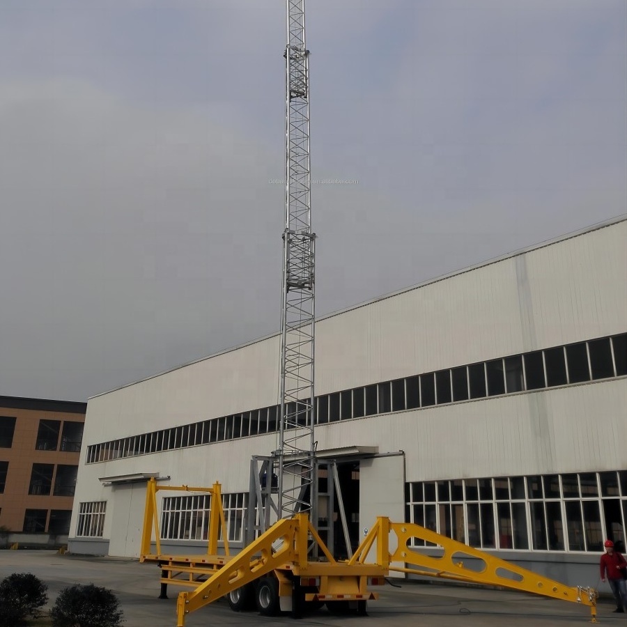 Factory Direct Price Cell on Wheels Trailer Tower Telescopic Antenna Mobile Trailer Tower