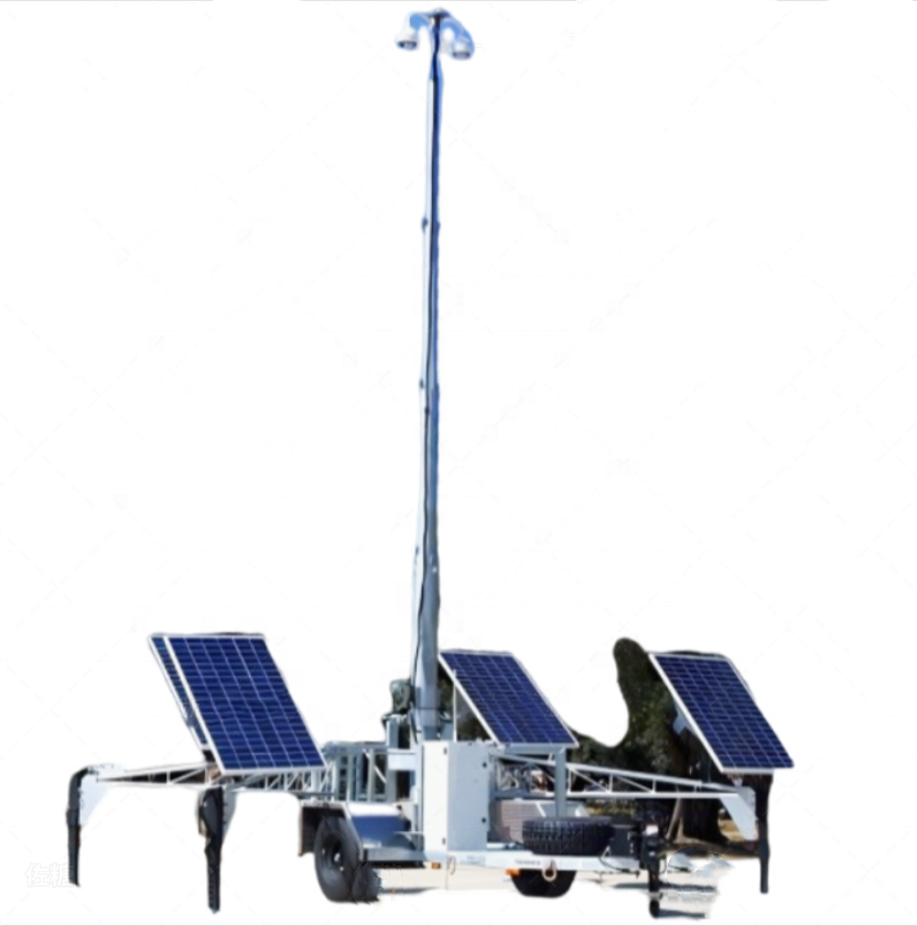 Cell on Wheels Telescopic Communication Mast