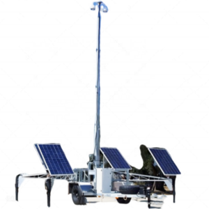 Cell on Wheels Telescopic Communication Mast