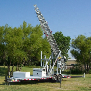 On Heavy Cell on wheel Telescopic Antenna Communication Mast Towers Trailer Tower