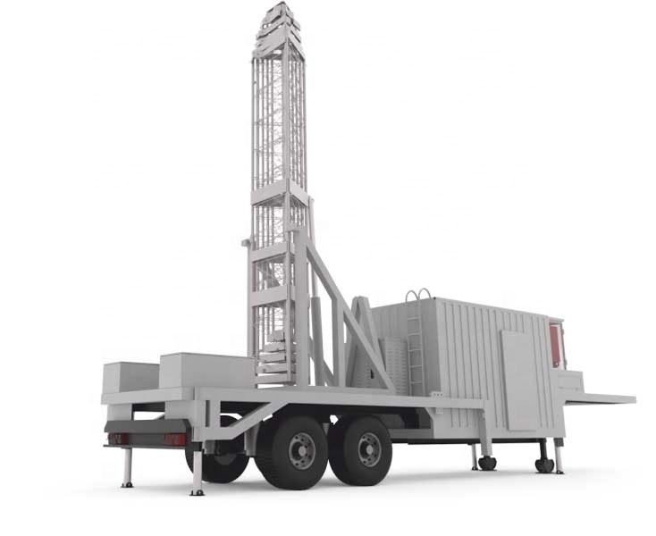 Portable Cell On Wheels On Heavy Tower Trailer