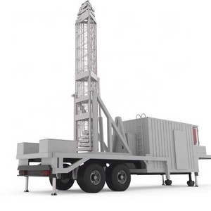 Portable Cell On Wheels On Heavy Tower Trailer