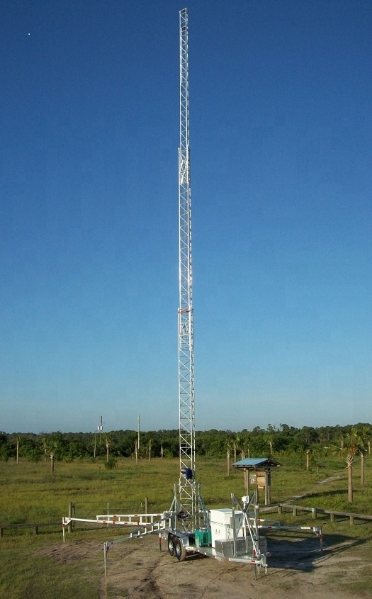 Online Wholesale COW Telescopic Tower Cell on Wheels Folding Antenna Tower