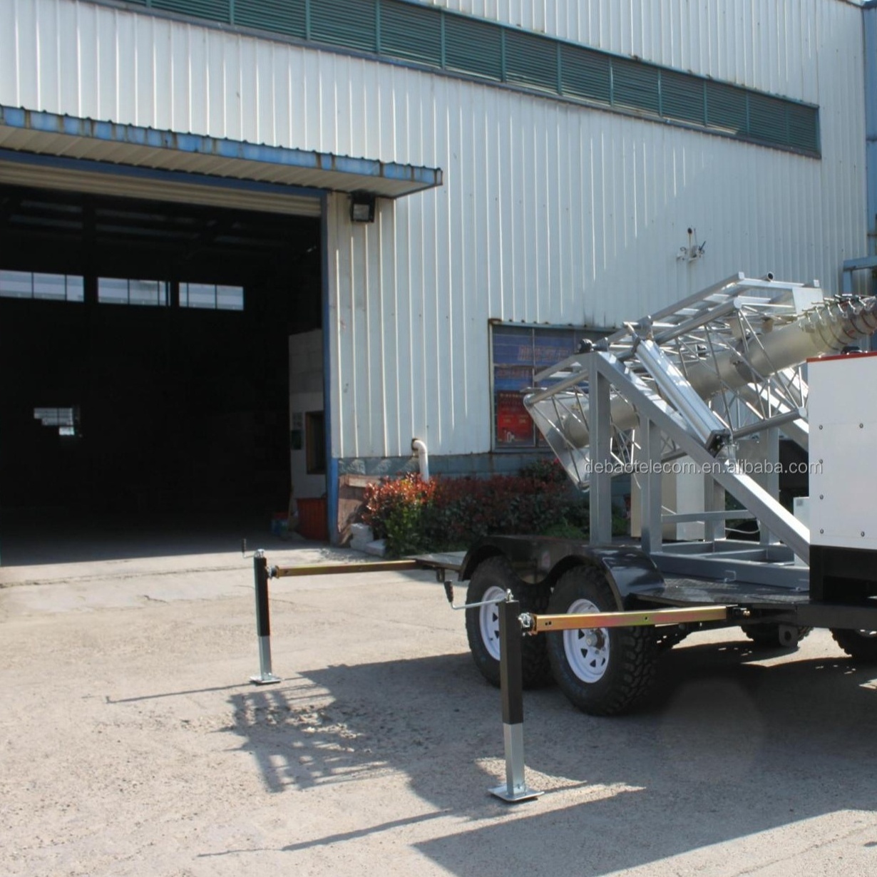 Factory Direct Price Cell on Wheels Trailer Tower Telescopic Antenna Mobile Trailer Tower