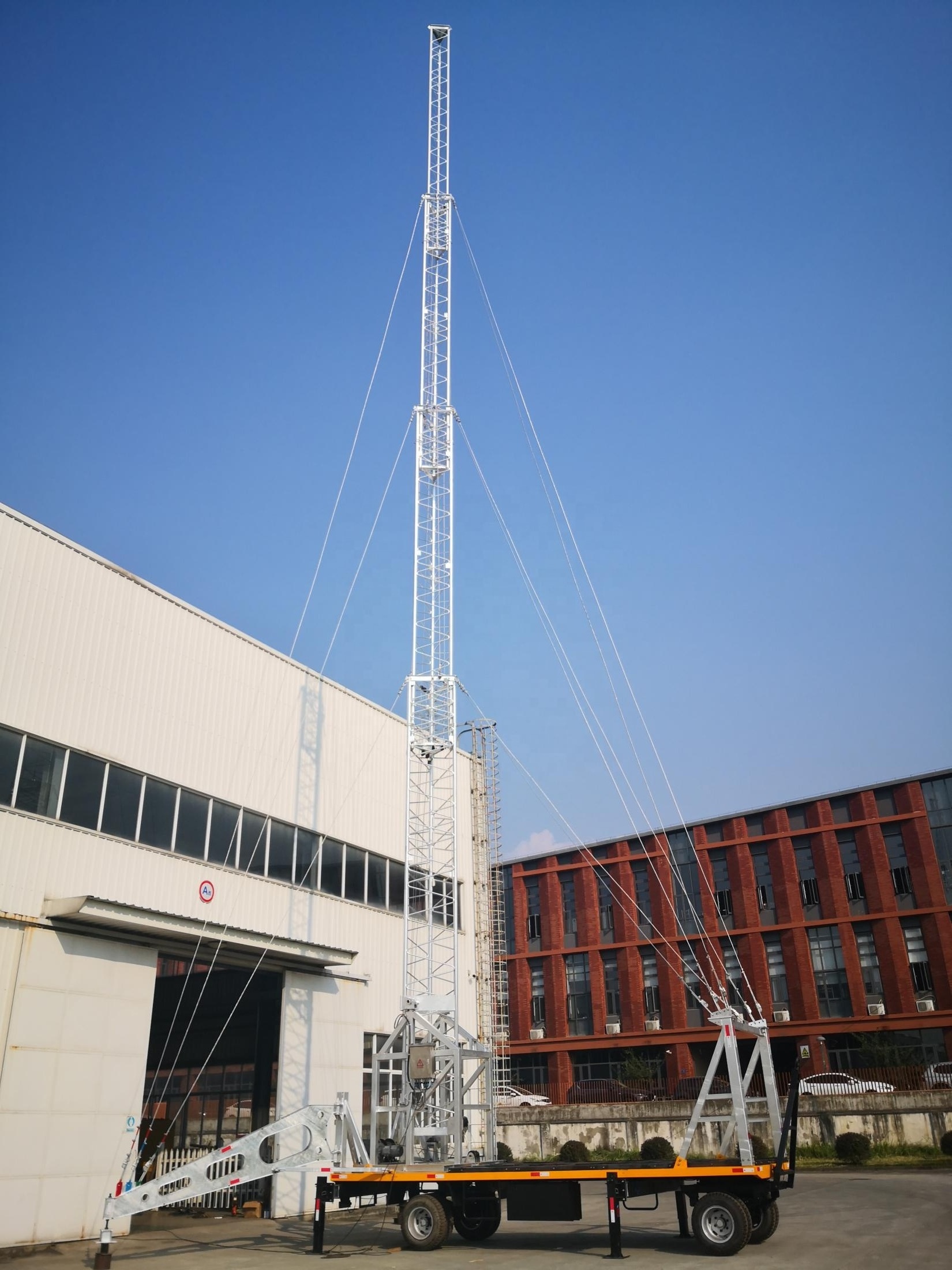 25m cell on wheels telescopic mast