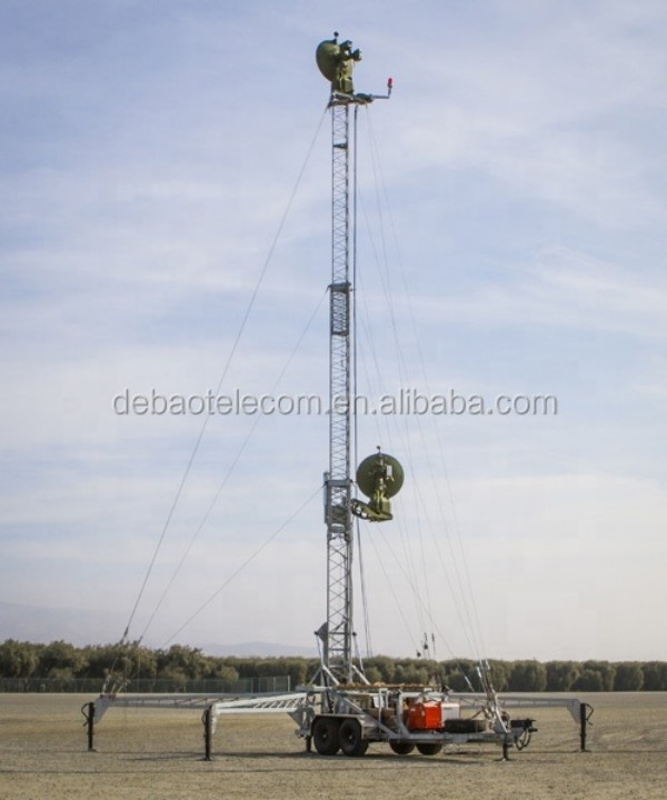 Factory Direct Sale Telescoping Antenna Tower 5g Cell on Wheels Communication Tower