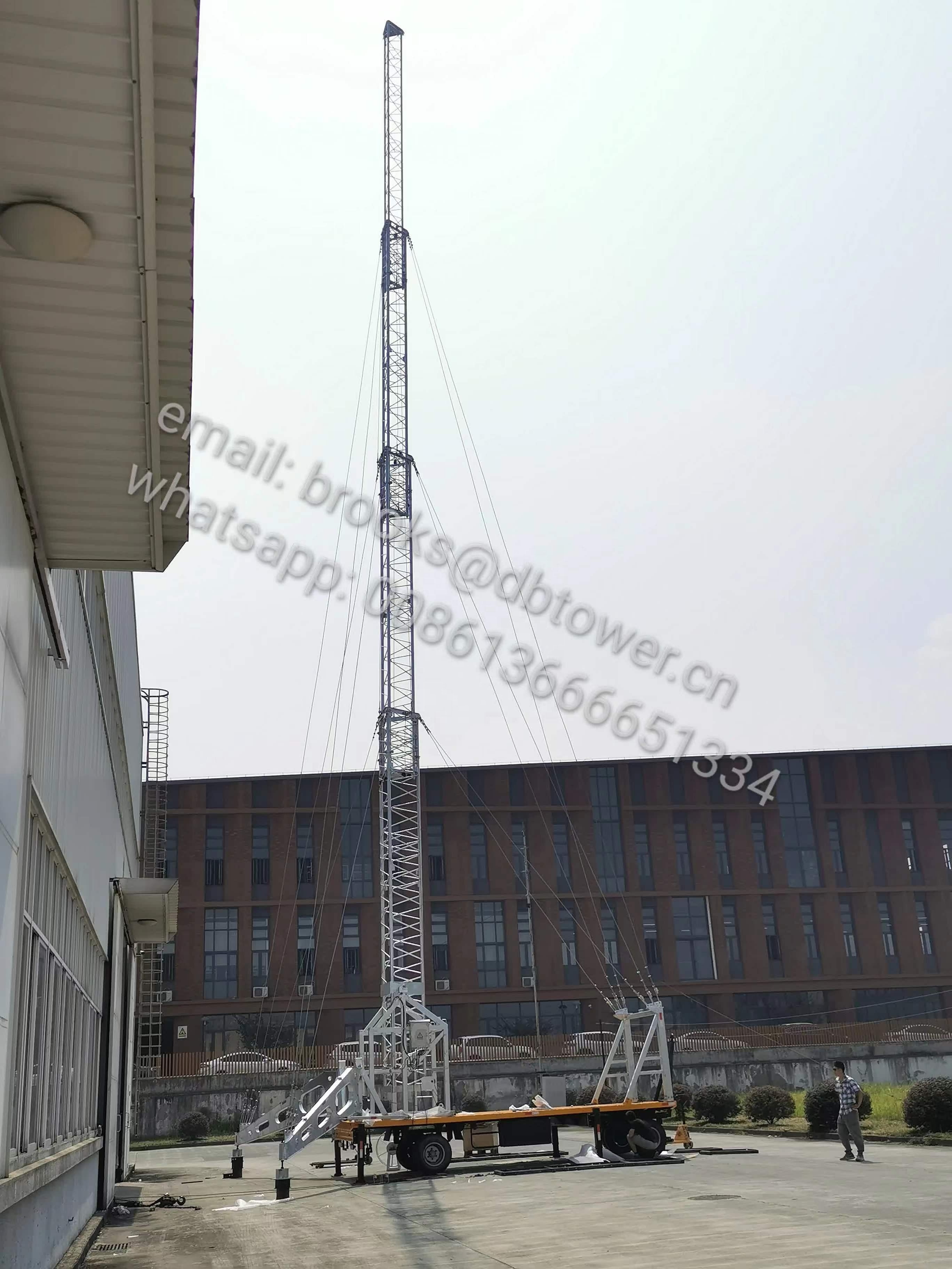 Cell on Wheels Telescopic Telecommunication Cell Towers Equipments