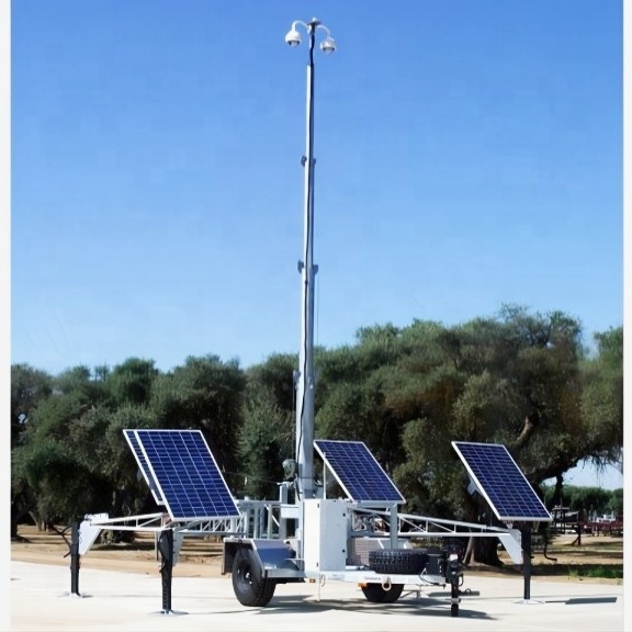 Cell on Wheels Telescopic Communication Mast