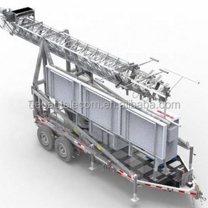 GSM High Quality Cell On Wheels On Heavy Trailer Communication Tower