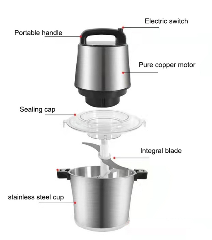 2022 new arrivals mini practical new 3 in 1 1500w muti function automatic vegetable chopper food processor with cooking function